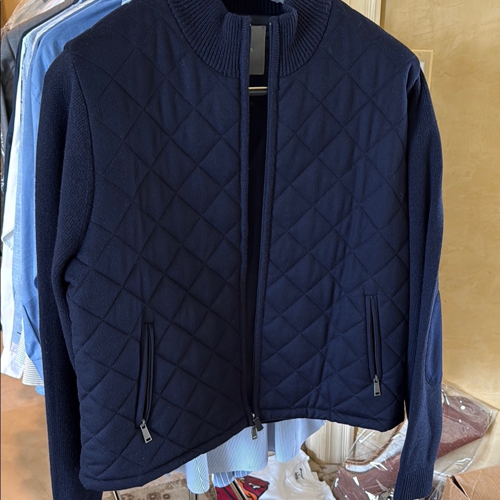 Navy Quilted Men’s Jacket